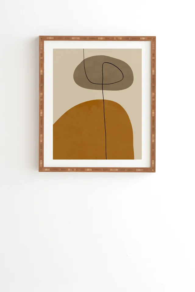 Organic Abstract Shapesii by Alisa Galitsyna - Framed Wall Art Bamboo 20" x 20"