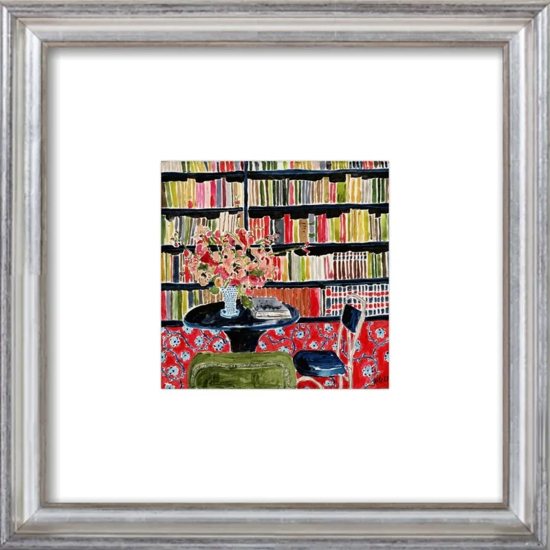 Books with Flowers by Kate Lewis for Artfully Walls