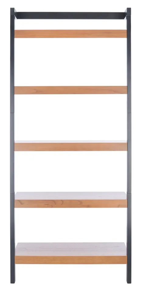 Beauregard 5 Tier Leaning Etagere - Natural / Charcoal