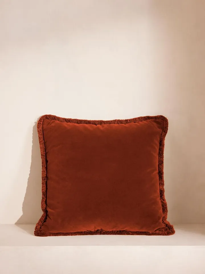 Margeaux Large Square Cushion, Rust