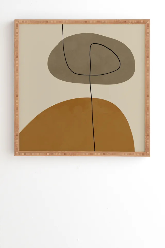 Organic Abstract Shapesii by Alisa Galitsyna - Framed Wall Art Bamboo 12" x 12"
