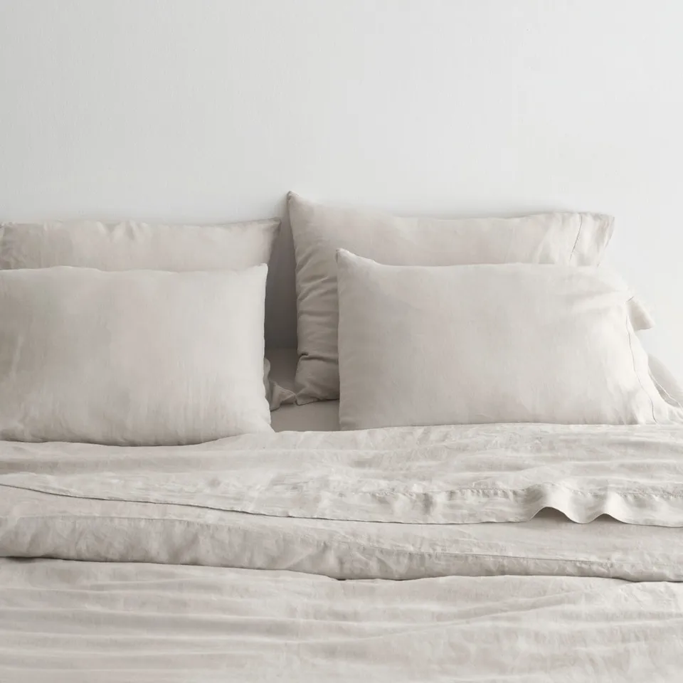 The Citizenry Stonewashed Linen Bed Bundle | Queen | Solid Sand