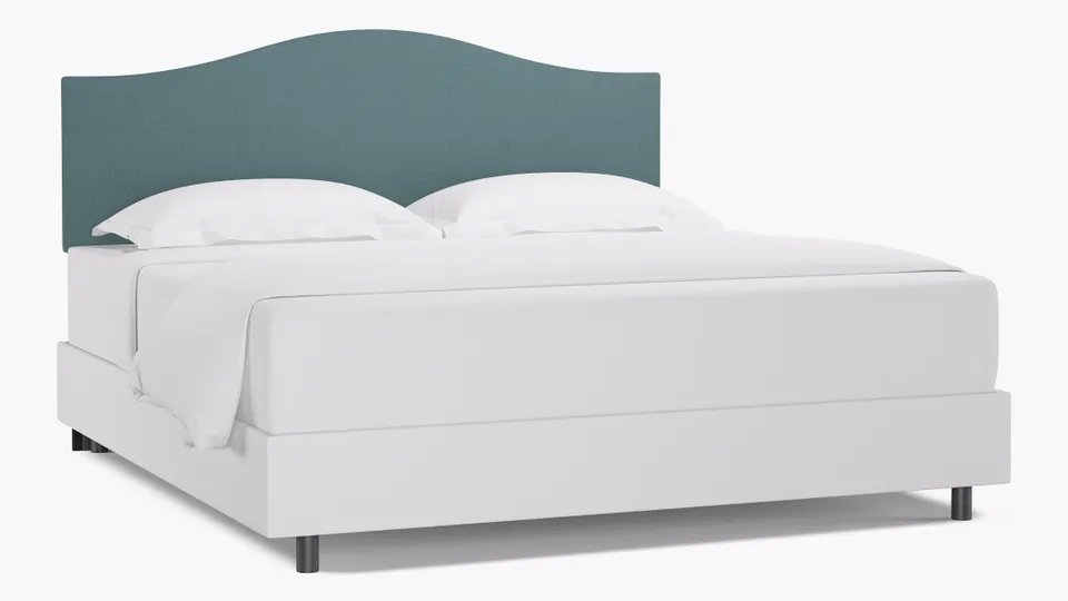 Camelback Headboard, Seaglass Everyday Linen, King