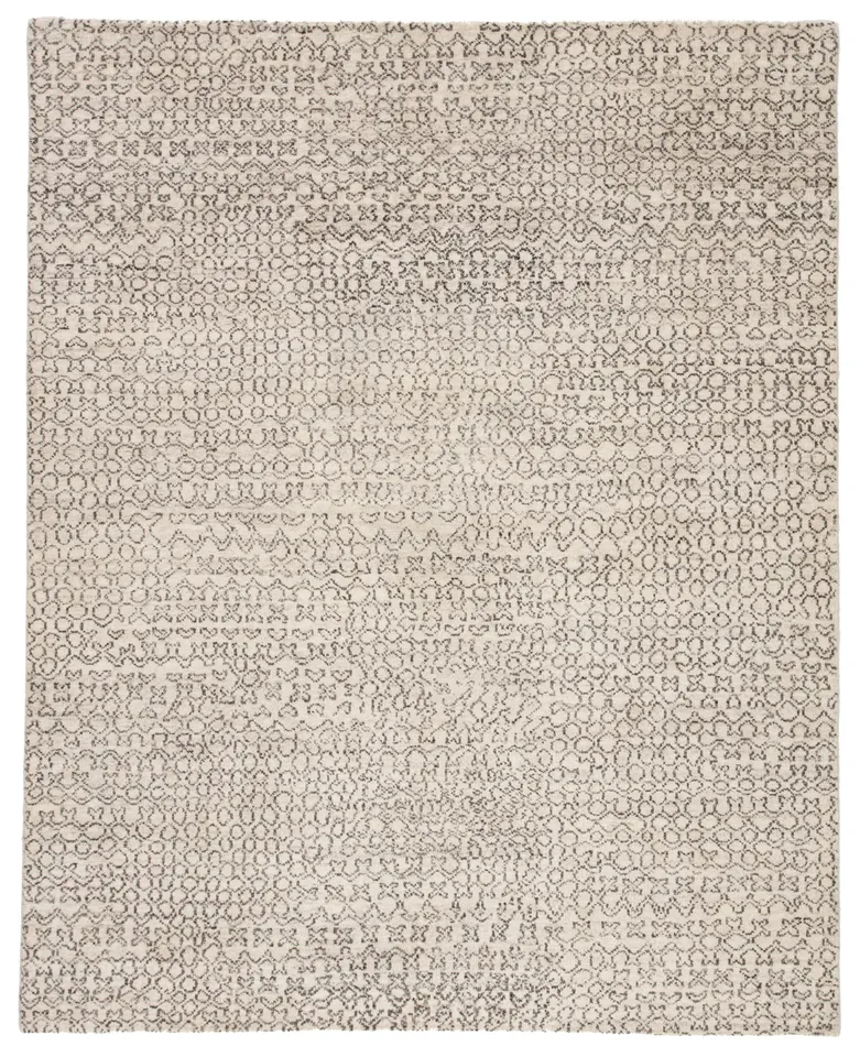 Pollack by Reverb Hand-knotted Trellis Ivory/ Black Area Rug (8'X10')