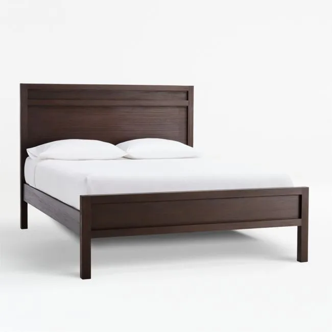 Keane Solid Espresso Wood Queen Bed