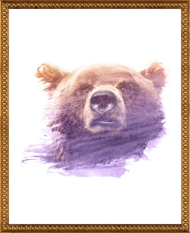 BEAR SUPERIMPOSED WATERCOLOR by Emiliano Deificus for Artfully Walls
