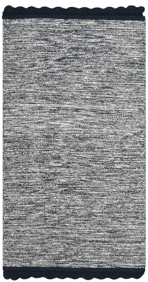 Arlo Home Hand Woven Area Rug, MTK615C, Navy,  2' 3" X 7'