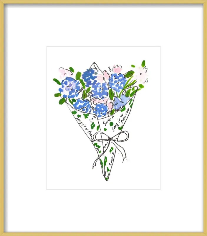 Bodega Flowers in Blue by Larsen McDowell for Artfully Walls