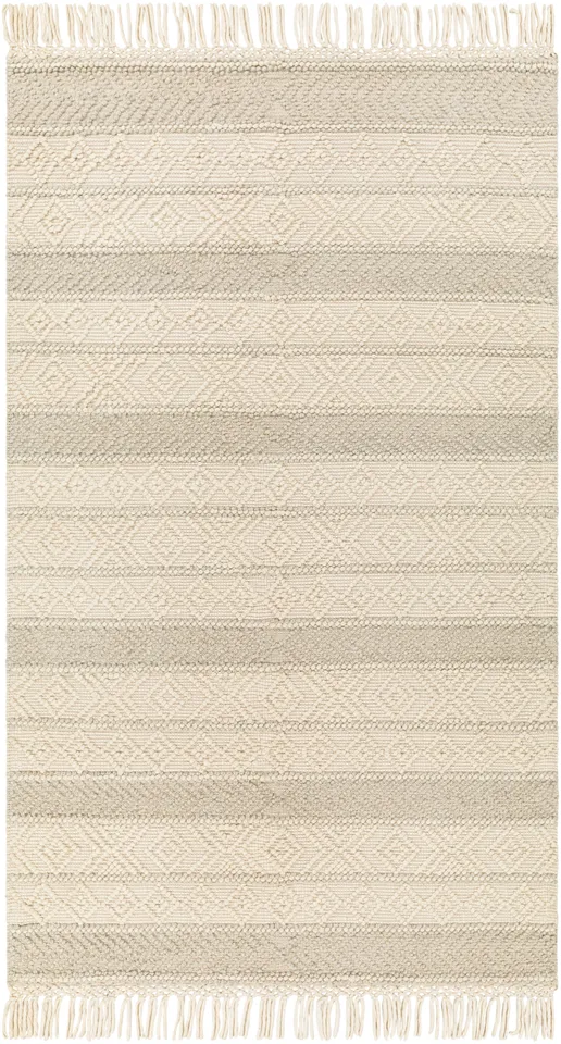 Hemingway Beige Indoor 5' x 5' Handmade Rug