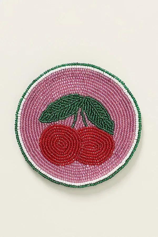 Fiona Beaded Coasters: Garnish Edition