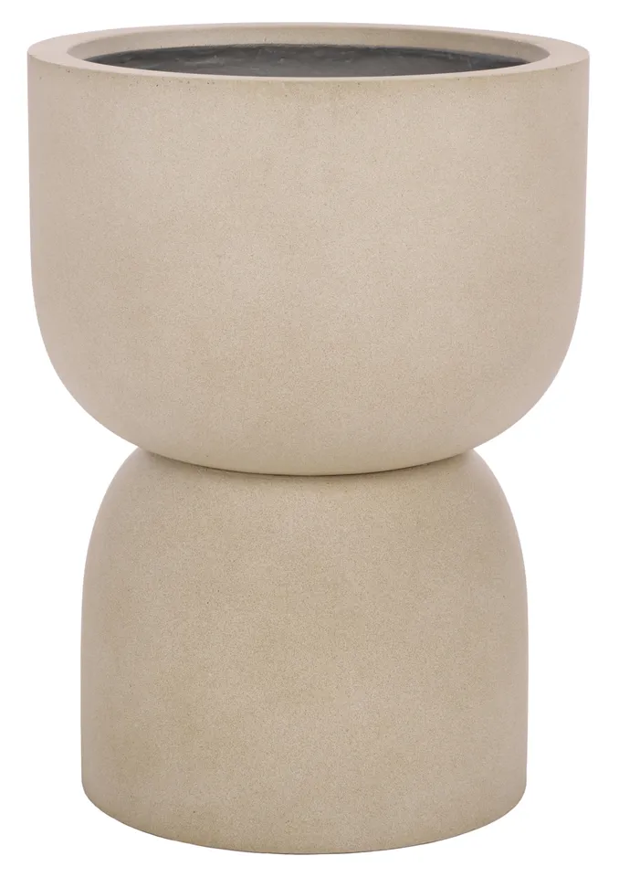Ricco Pedestal Planter - Beige