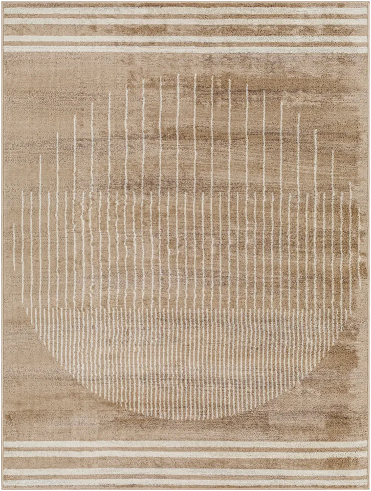 Floransa Beige Indoor 2' x 2'11" Machine Woven Rug