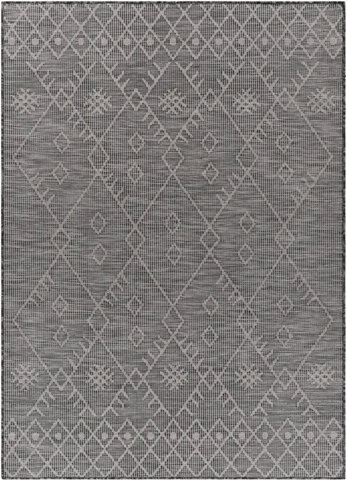 Pasadena Gray Outdoor 2'6" x 7'3" Machine Woven Rug