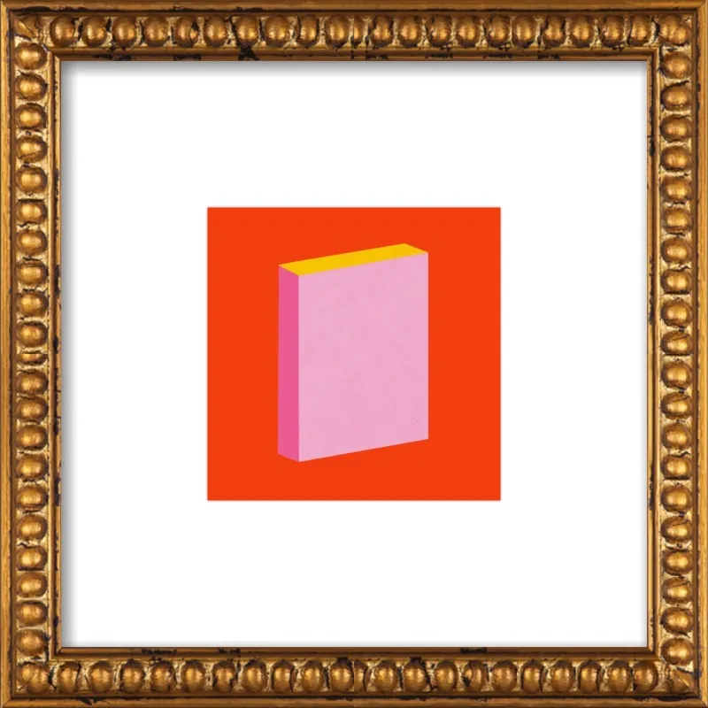 Color Books 3, Scarlet, Pink & Gold by Jessica Poundstone for Artfully Walls