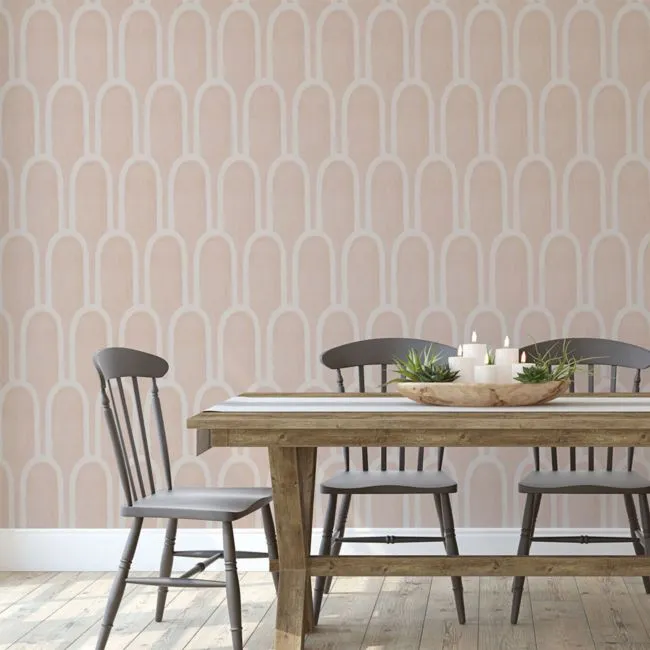 Tempaper Queen Emma Pink Kids Peel and Stick Wallpaper