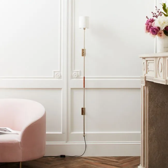 Leggero Champagne Pole Plug-In Wall Sconce Set of 2 by goop
