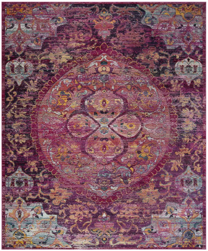 Arlo Home Woven Area Rug, CRS512S, Fuchsia/Purple,  9' X 12'