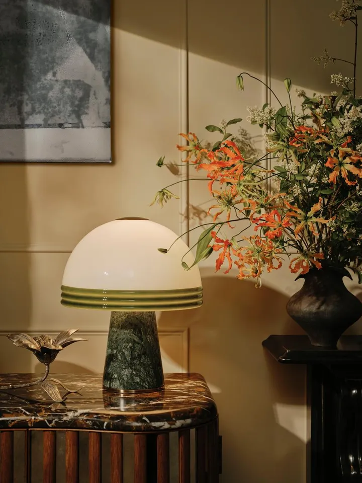 Cassie Table Lamp, Verde Guatemala Marble, US