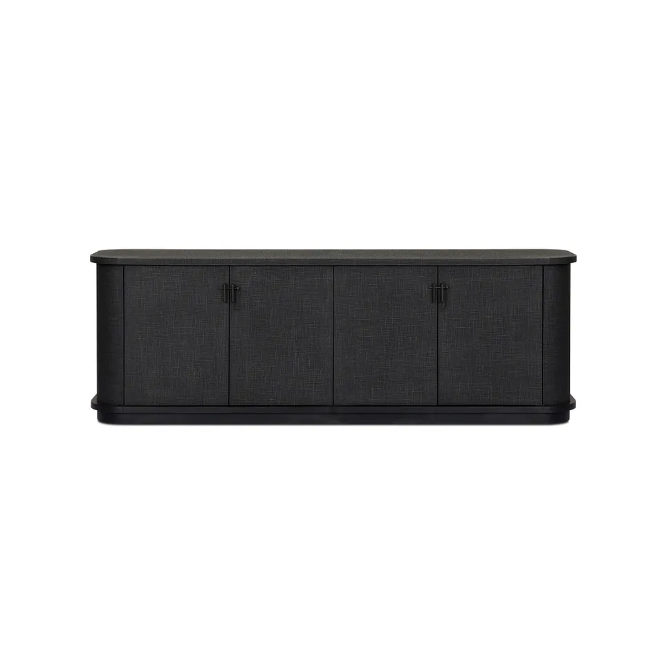 Berlin Media Console - Black Linen