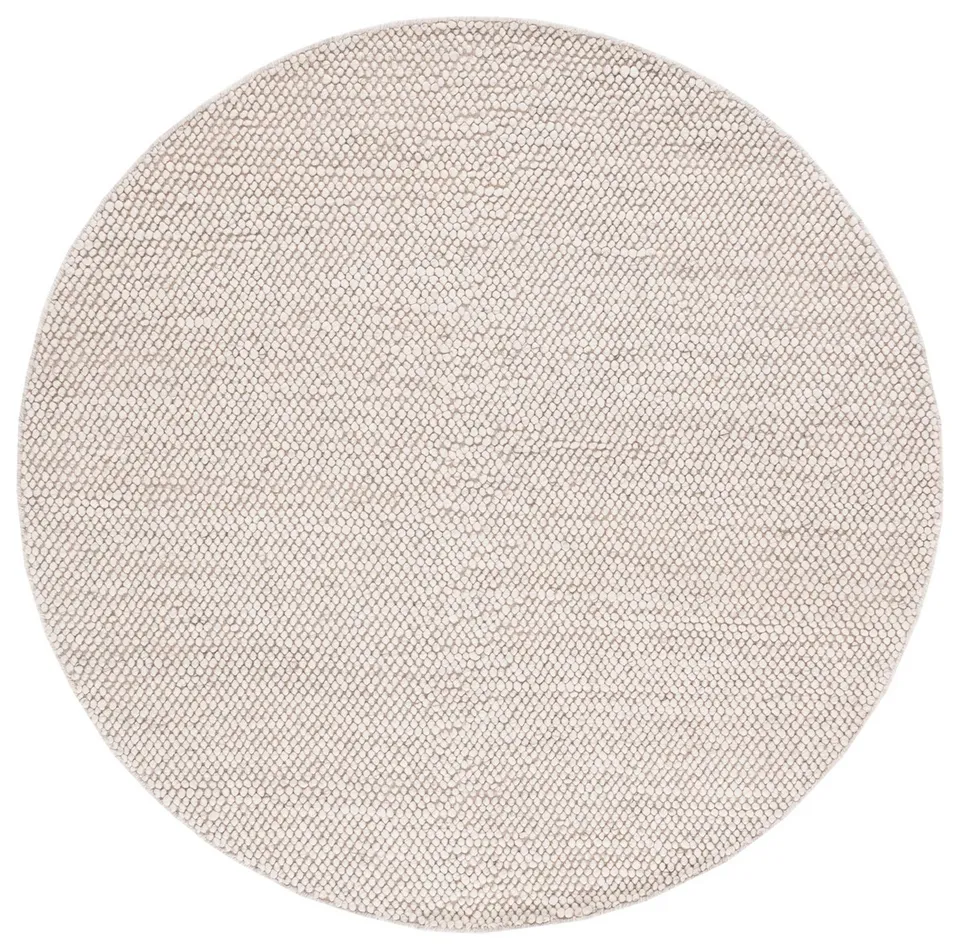 Safavieh Hand Woven Area Rug, NAT425F, Grey/Ivory, 8' X 8' 