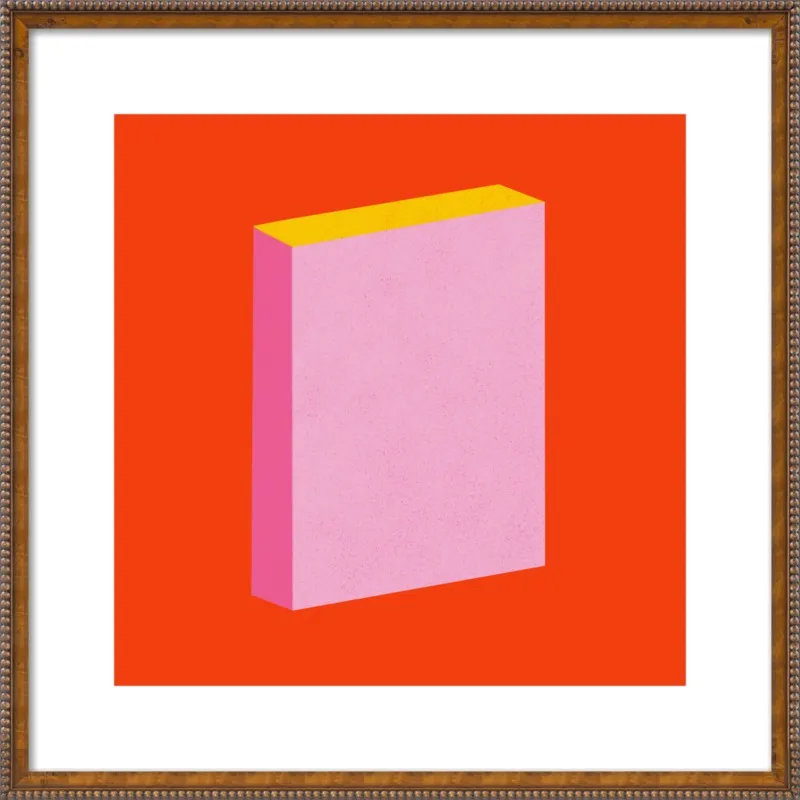 Color Books 3, Scarlet, Pink & Gold by Jessica Poundstone for Artfully Walls