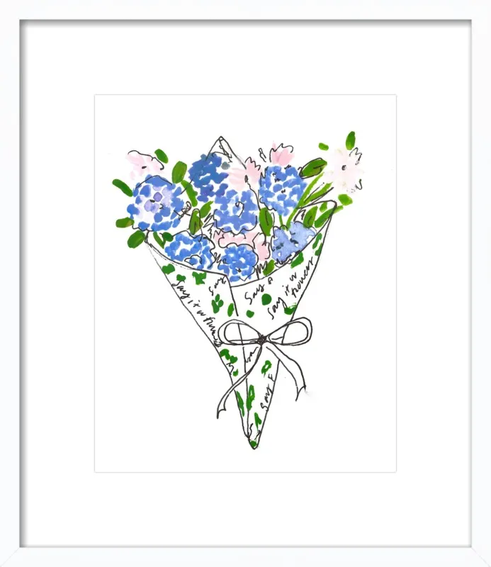 Bodega Flowers in Blue by Larsen McDowell for Artfully Walls