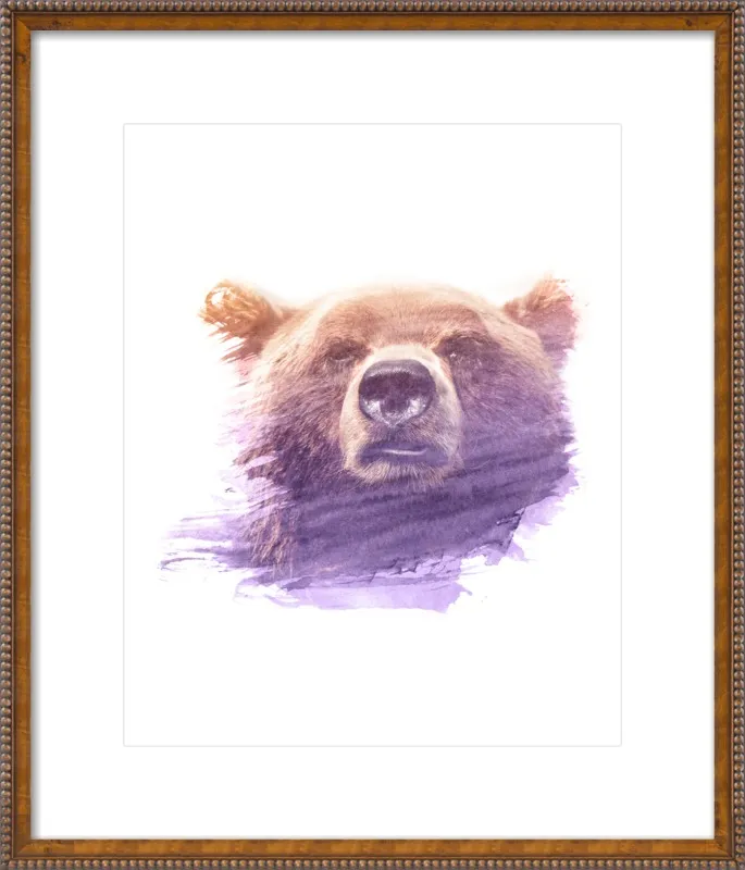 BEAR SUPERIMPOSED WATERCOLOR by Emiliano Deificus for Artfully Walls
