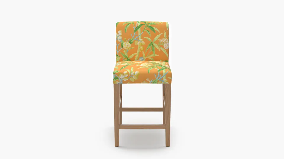 Signature Dining Counter Stool, Mandarin Lanai, Natural Square Tapered Leg