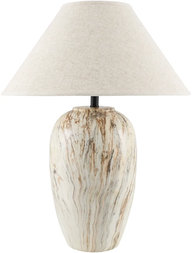 Sanza  Glazed 30"H x 22"W x 22"D Accent Table Lamp