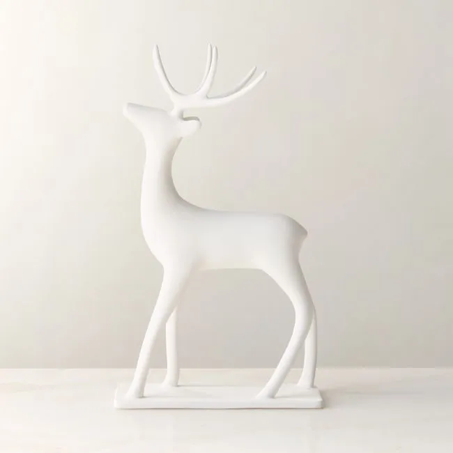 Noelle Bone China Holiday Reindeer Decoration 10"