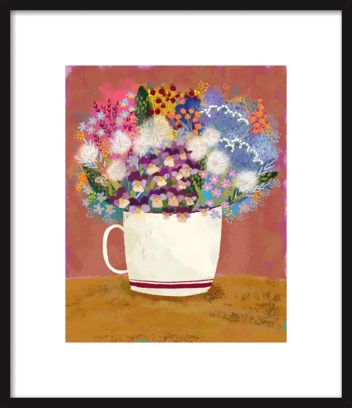 Violas in Russet by Joy Laforme for Artfully Walls