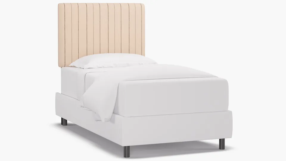 Square Back Headboard, Charcoal Fritz, Twin