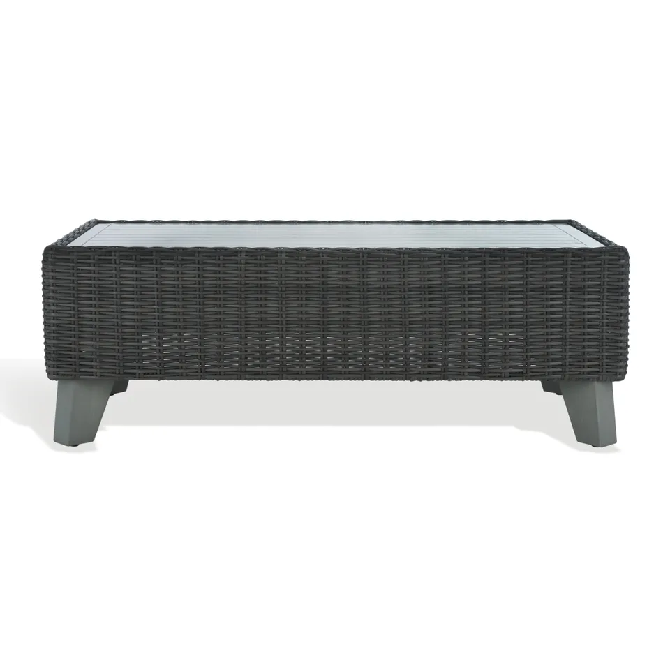 Margarita Wicker Coffee Table - Dark Grey