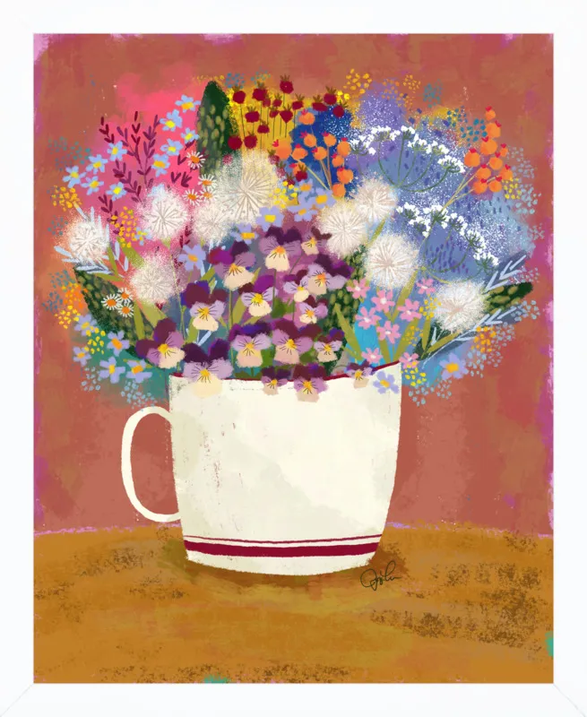 Violas in Russet by Joy Laforme for Artfully Walls