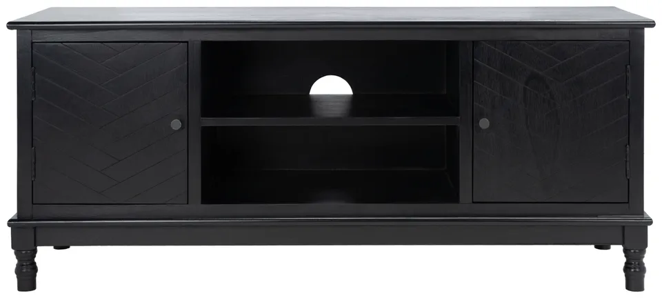 Magnolia 2 Door 2 Shelf Television Stand - Black
