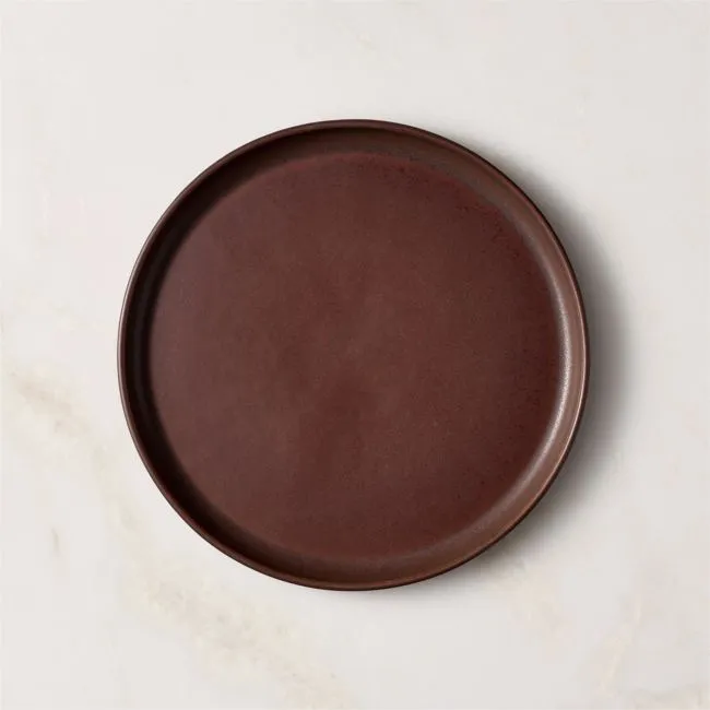 Drift Chocolate Brown Salad Plate with Reactive Glaze