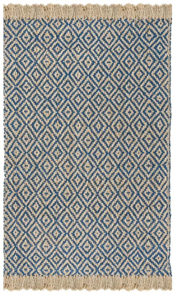 Arlo Home Hand Woven Area Rug, NF266D, Tropical Blue/Natural,  4' X 6'