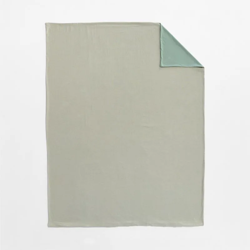 Biscuit Gauze Verte Green Kids Twin Duvet Cover