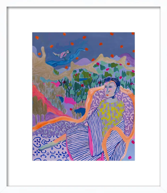 "The Nightingale" illustration by Davina Shefet for Artfully Walls