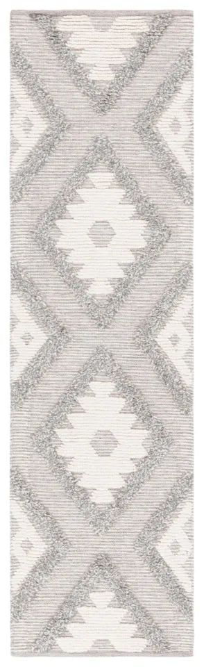 Safavieh Couture Natura Collection Hand Woven Area Rug, Grey / Ivory, 2'-3" x 8'