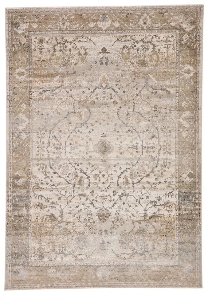 Vibe by Tajsa Medallion Gray/ Gold Area Rug (11'8"X15')