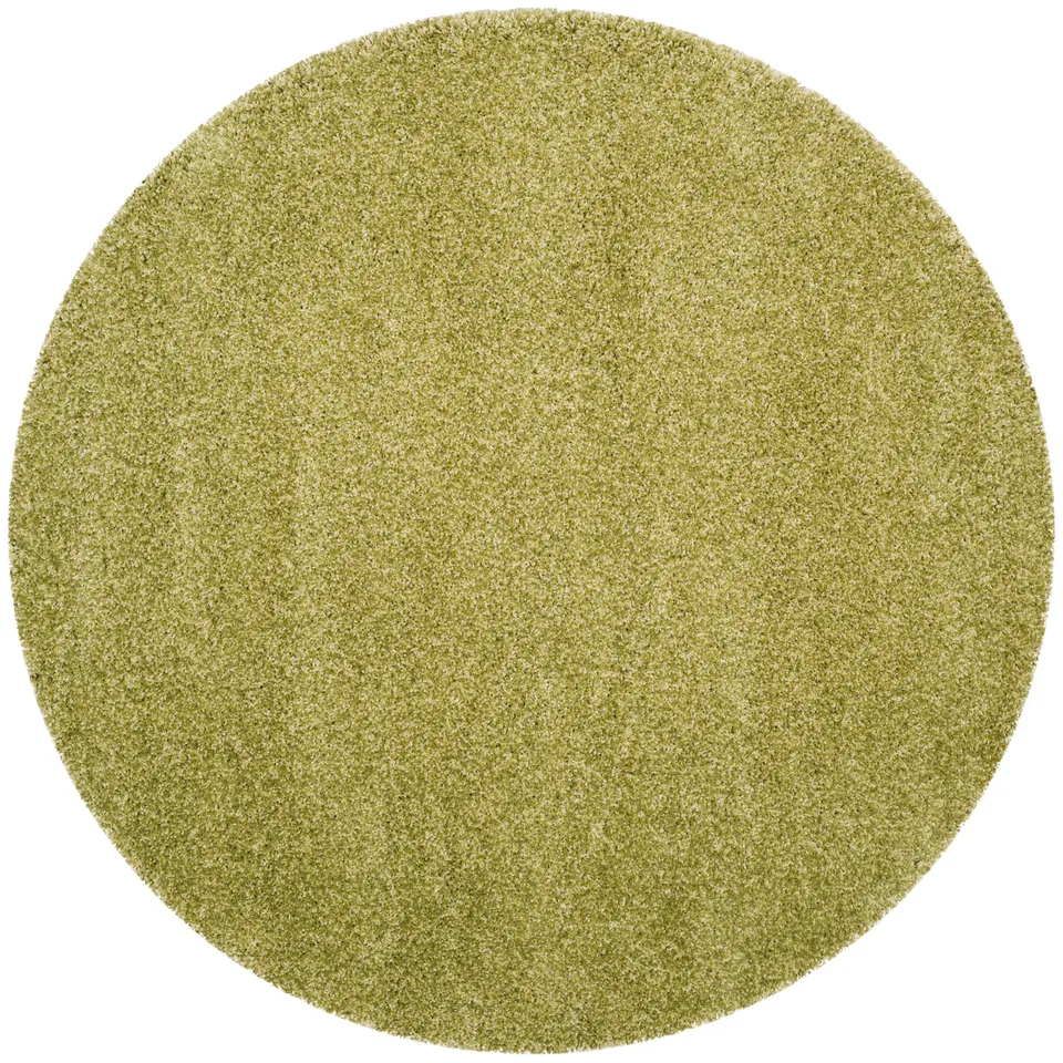Arlo Home Woven Area Rug, SGN725-5252, Green,  6' 7" X 6' 7" Round