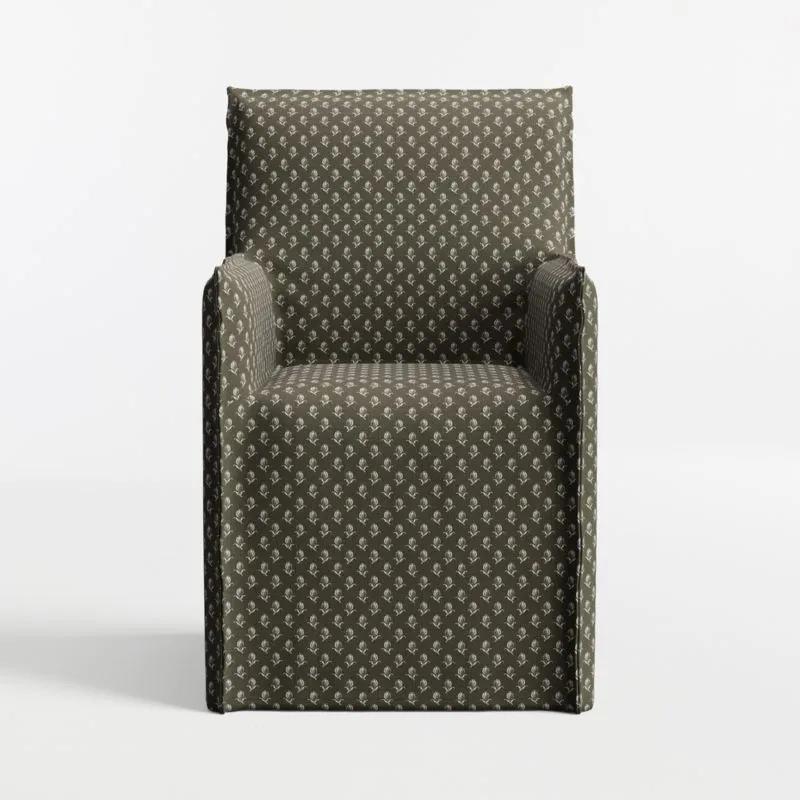 Addison Flange Slipcovered Dining Armchair