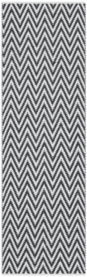 Arlo Home Hand Woven Area Rug, MTK812D, Black/Ivory,  2' 3" X 7'