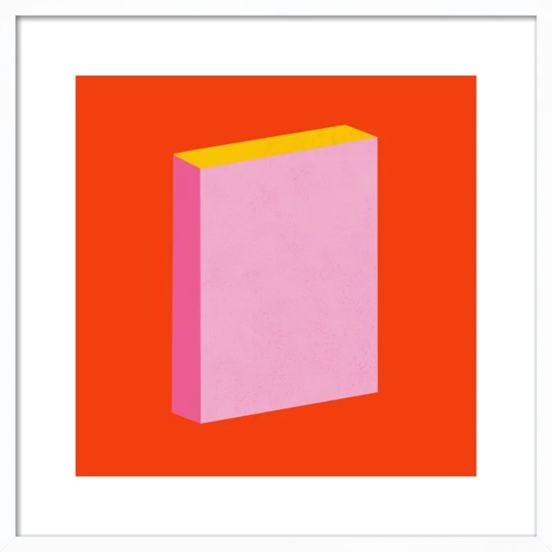 Color Books 3, Scarlet, Pink & Gold by Jessica Poundstone for Artfully Walls