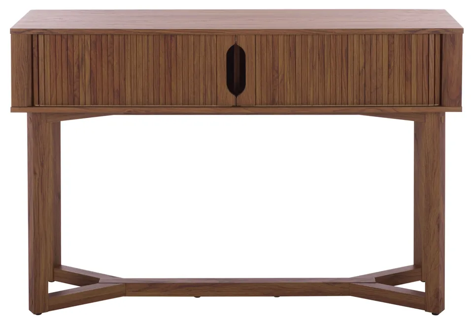 Ilyum Tambour Door Console Table - Walnut