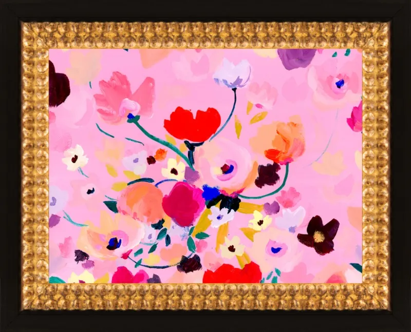 Pink Posey by KT Smail for Artfully Walls