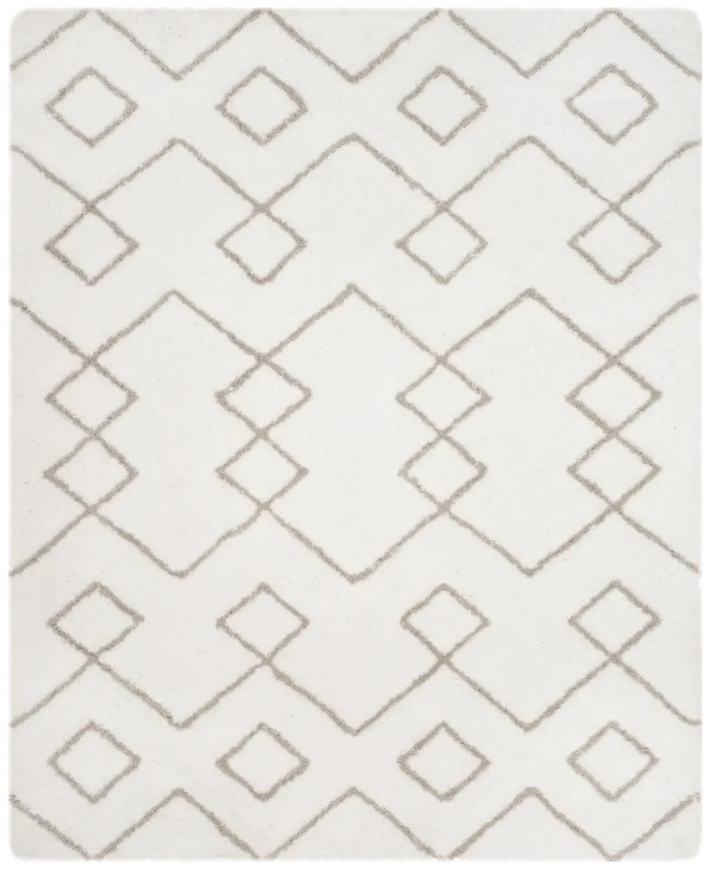 Arlo Home Hand Tufted Area Rug, SGT609A, Ivory/Silver,  8' X 10'