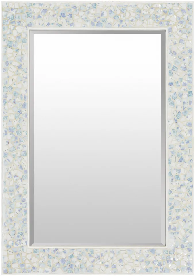 Whitaker Ivory,Blue 40"H x 28"W x 1"D Accent Mirror