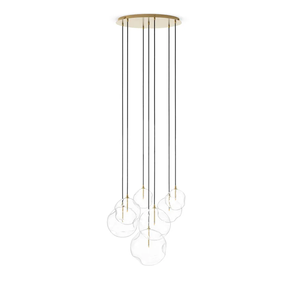 Cluster 7 Mix Chandelier - Organic Glass